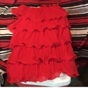 Red party dress